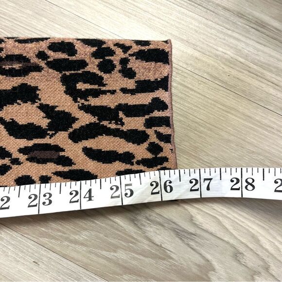 Diane Von Furstenberg Pants Women’s S Leopard Print High Rise Knit Straight Leg - Picture 9 of 9